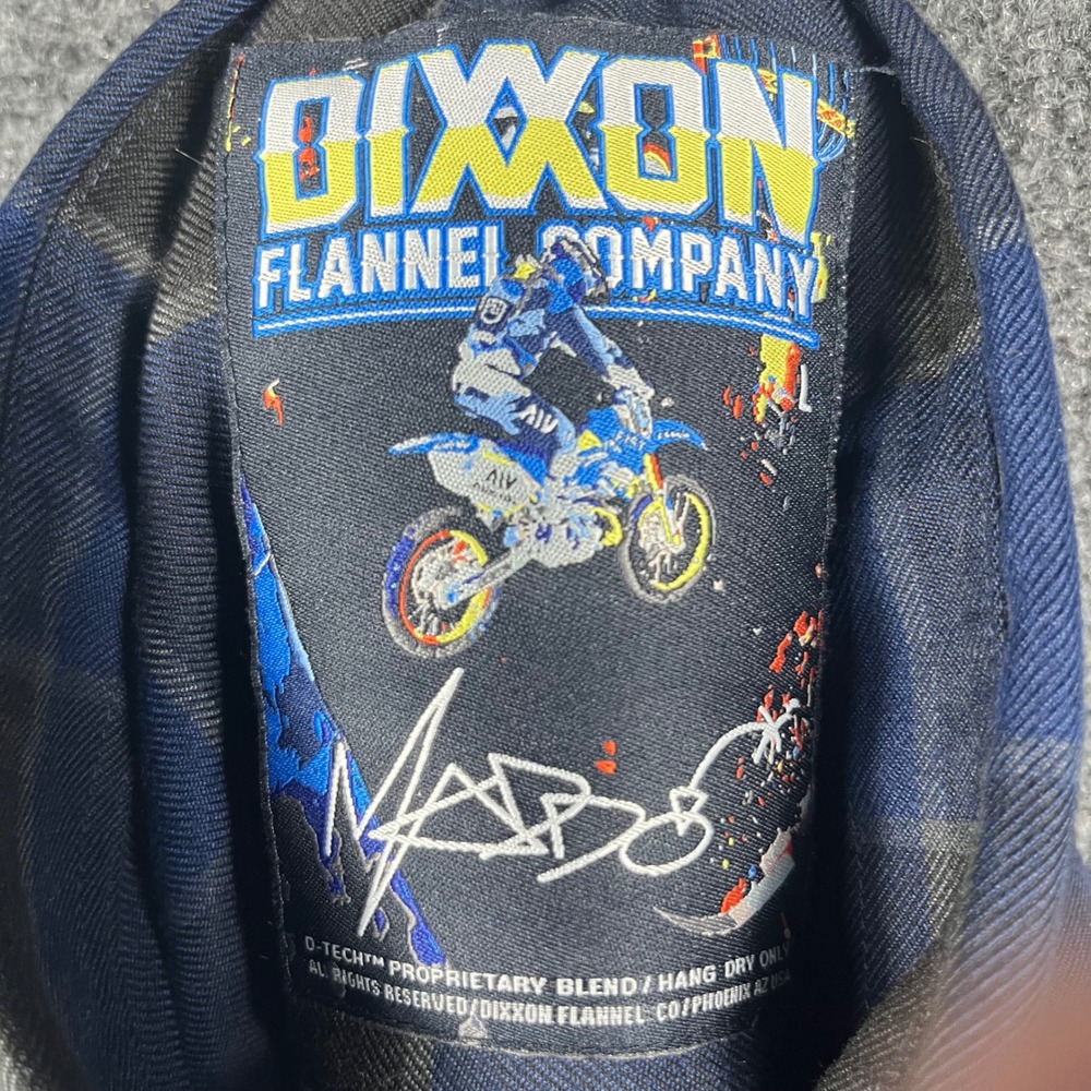 Dixxon Flannel Company Maddo Shirt Womens L Blue Black Plaid D-Tech Snap - Picture 2 of 10